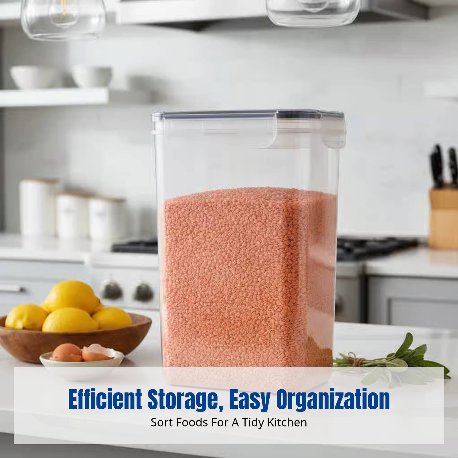 Food Storage Stackable Containers - Airtight Food Storage Container Set, Large