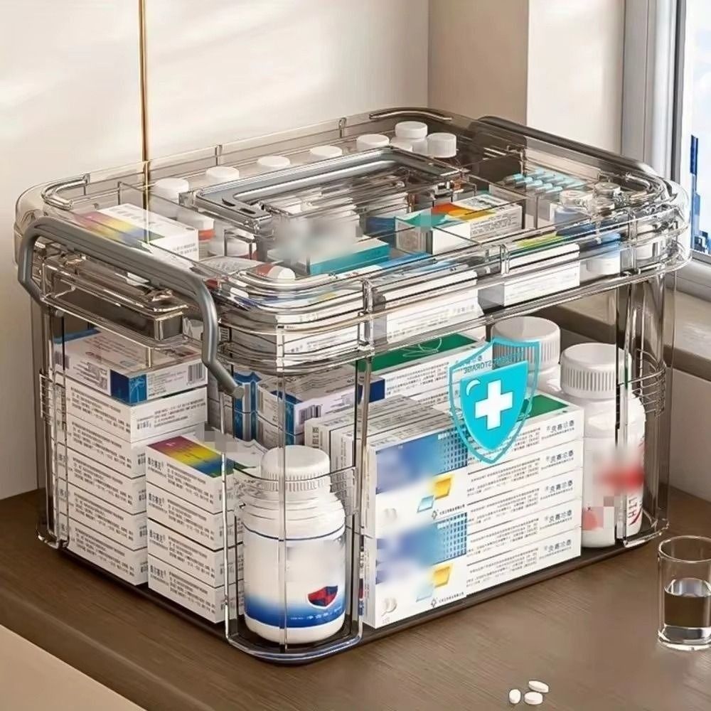Food Storage Emergency - Portable Double Layers Medicine Storage Box