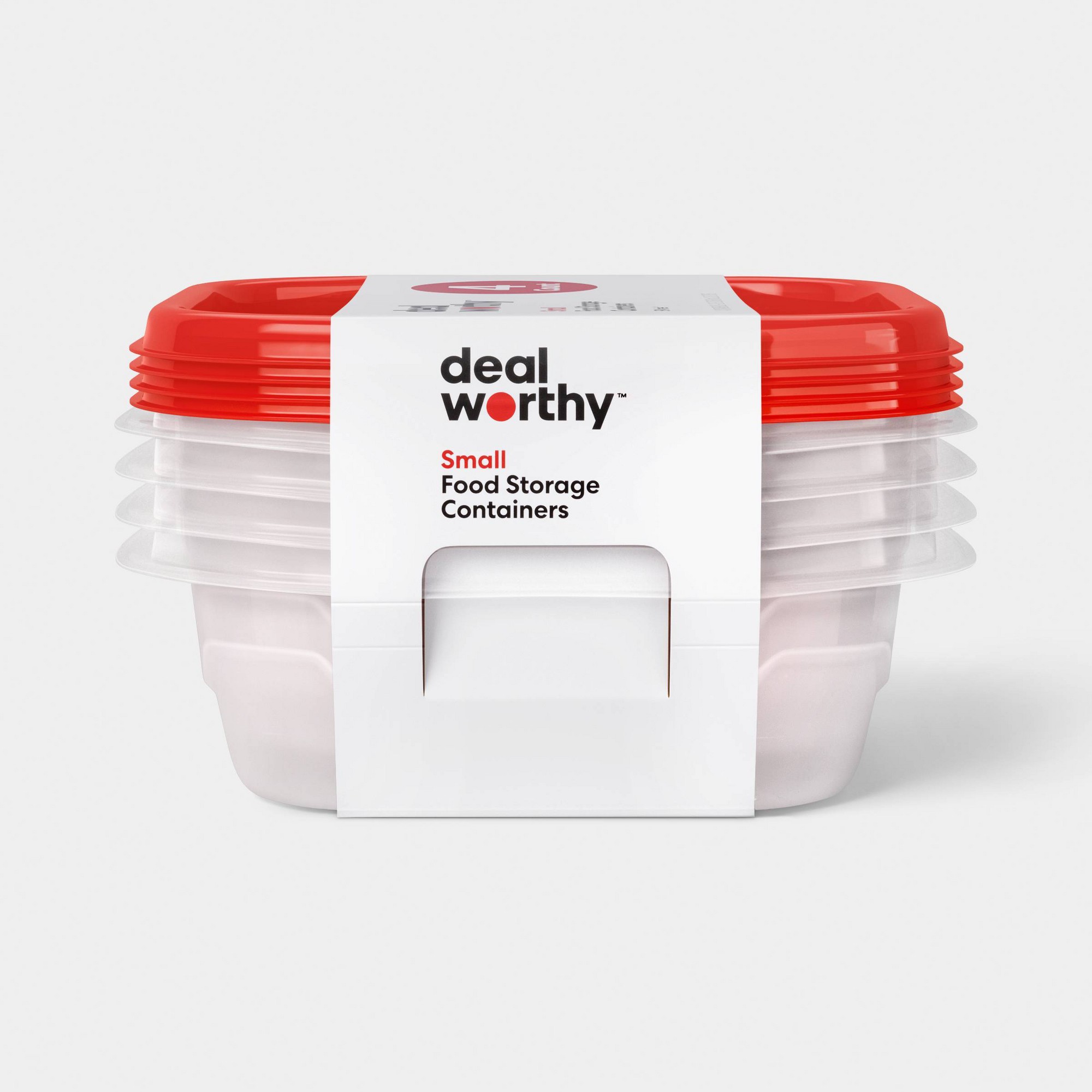 Food Storage In Pantry - 4ct Small Square Food Storage Containers