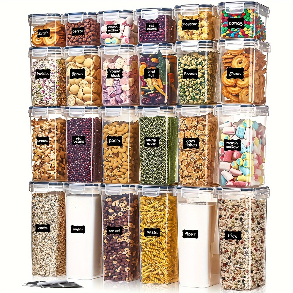 Food Storage In Pantry - 24Pcs Food Storage Containers 12 Boxes