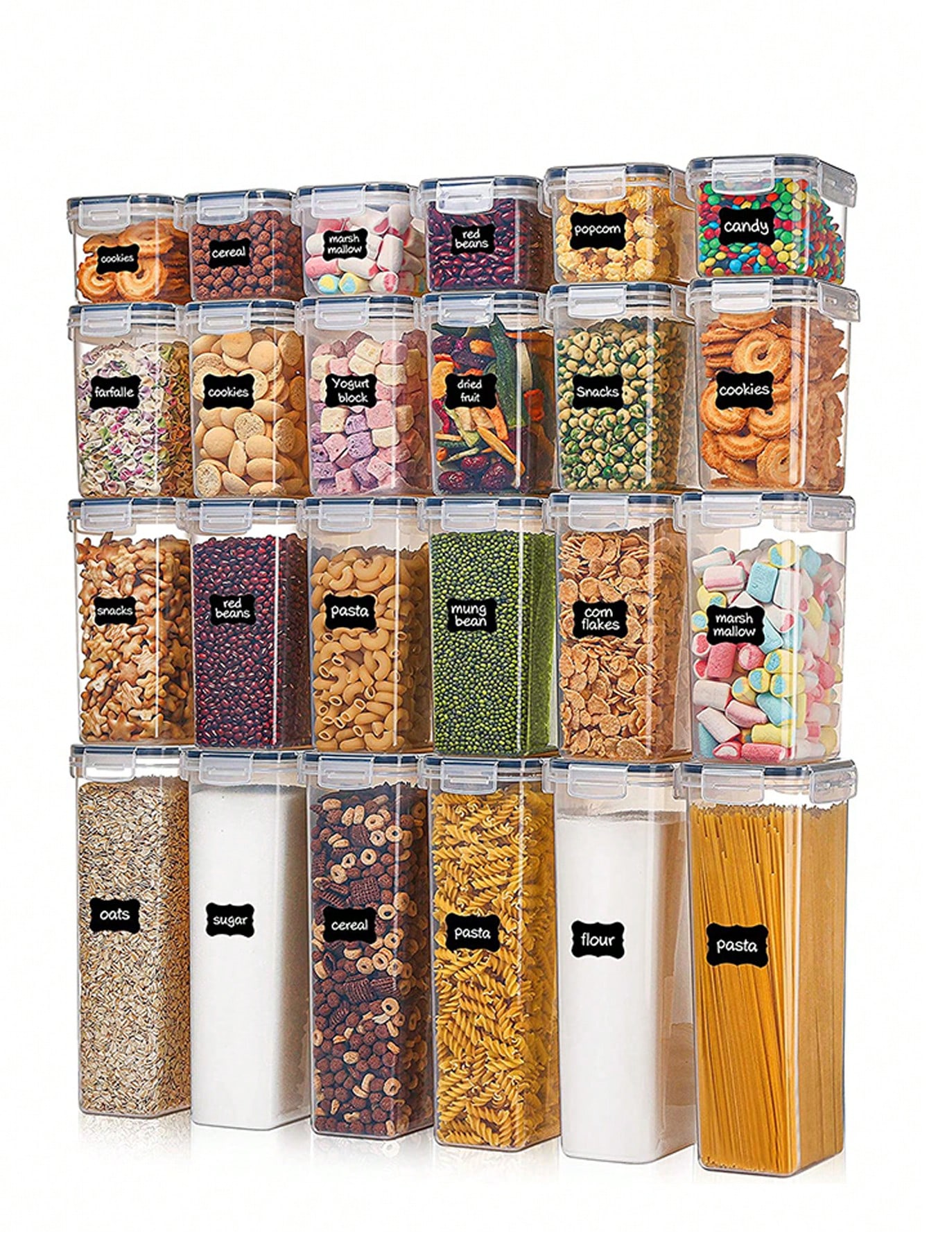 Food Storage In Pantry - 48pcs Airtight Food Storage Containers, Free