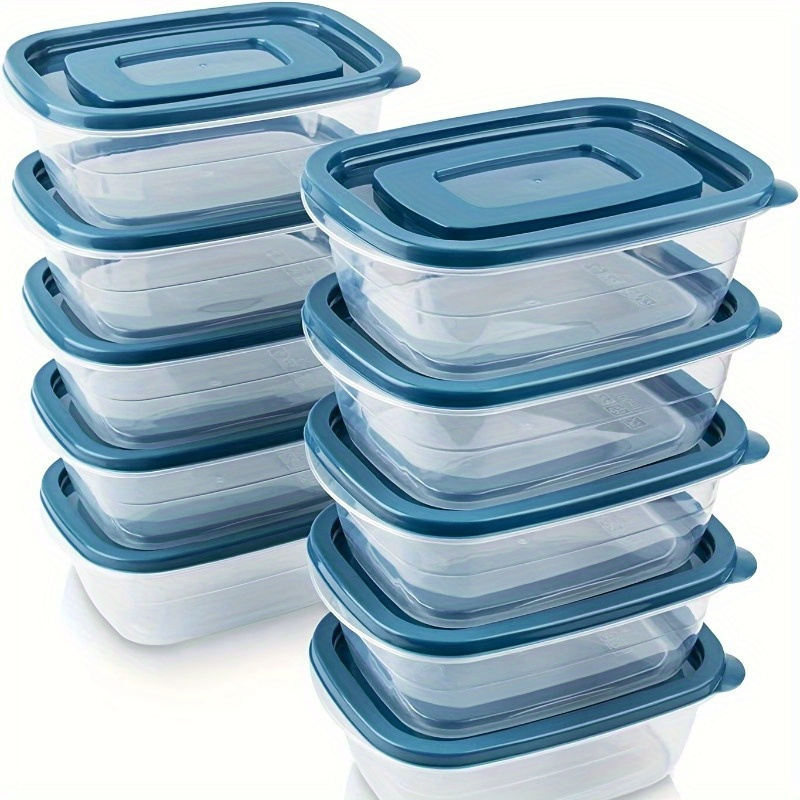 Food Storage Stackable Containers - A Set of 6 Transparent Stackable
