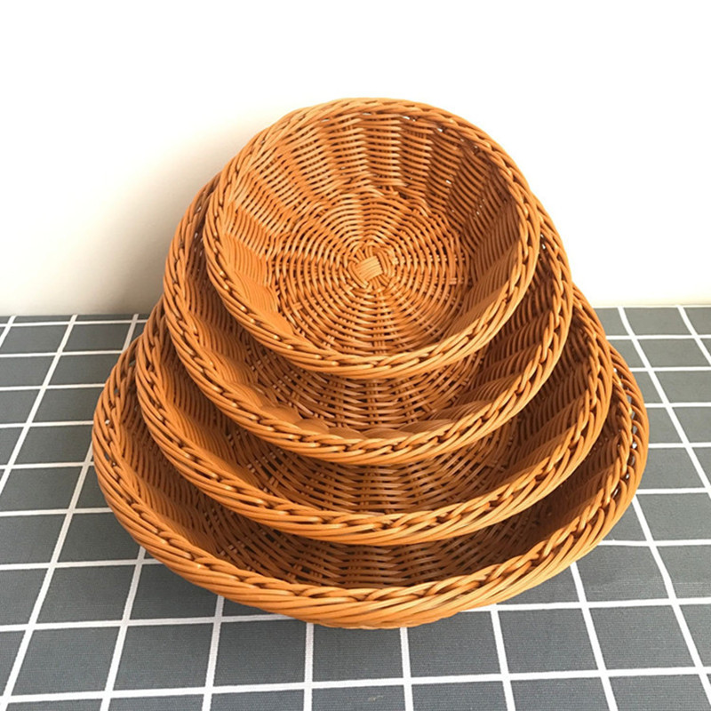Food Storage In Plants - Rattan Wicker Woven Serving Baskets for