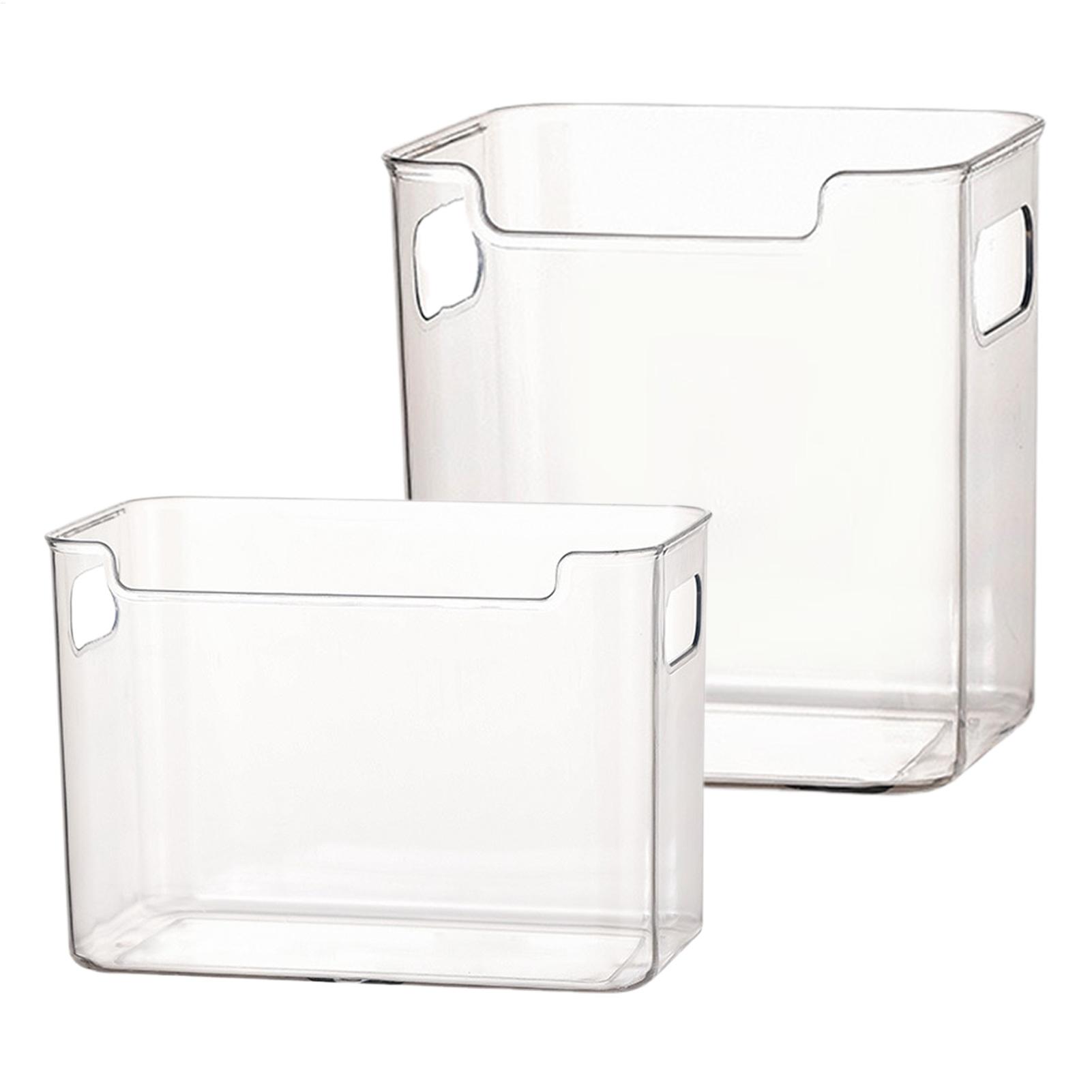 Food Storage In Pantry - Refrigerator Bins with Handles Clear Door