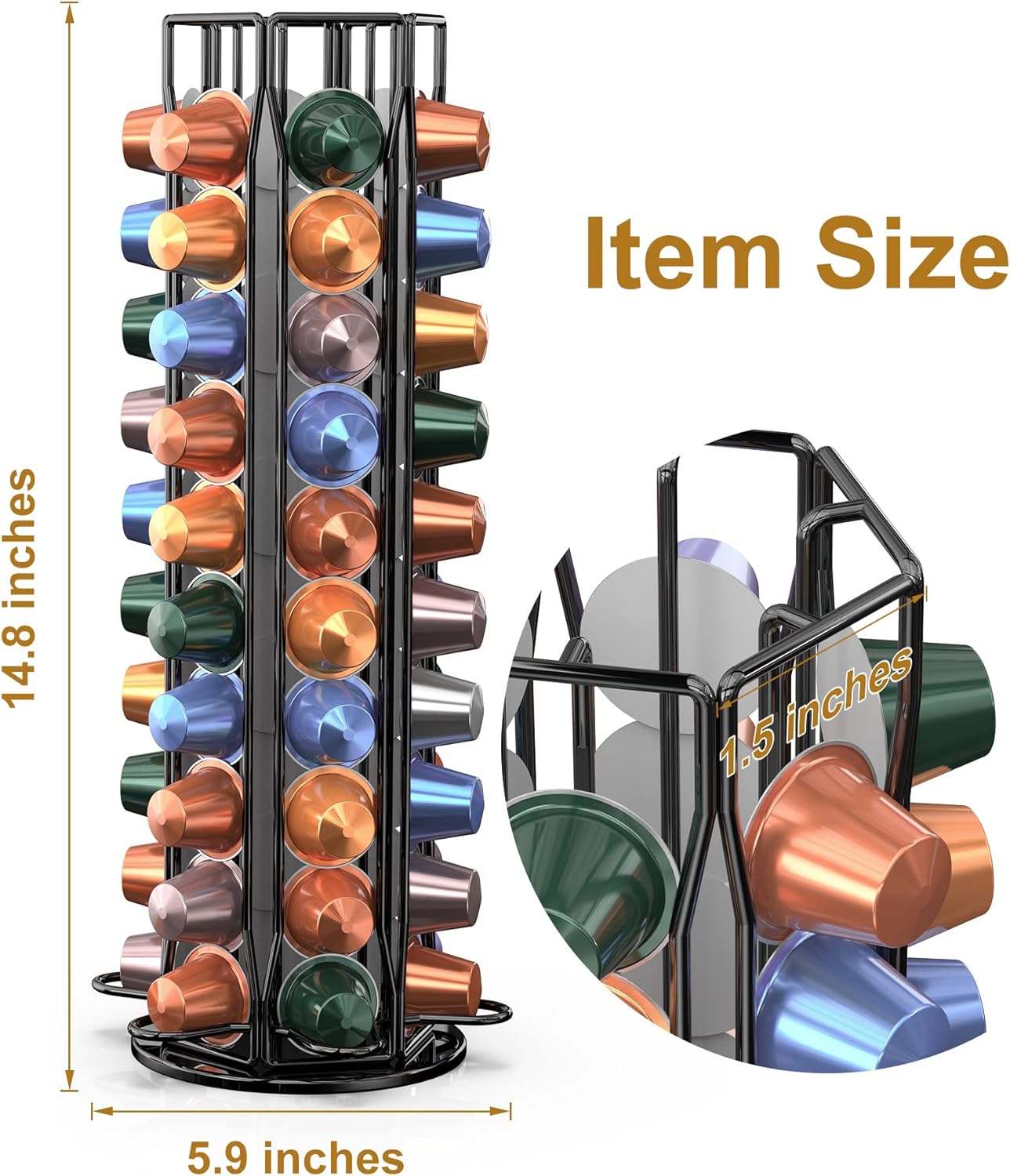 Food Storage Xl - Coffee Pod Holder for Nespresso OriginalLine