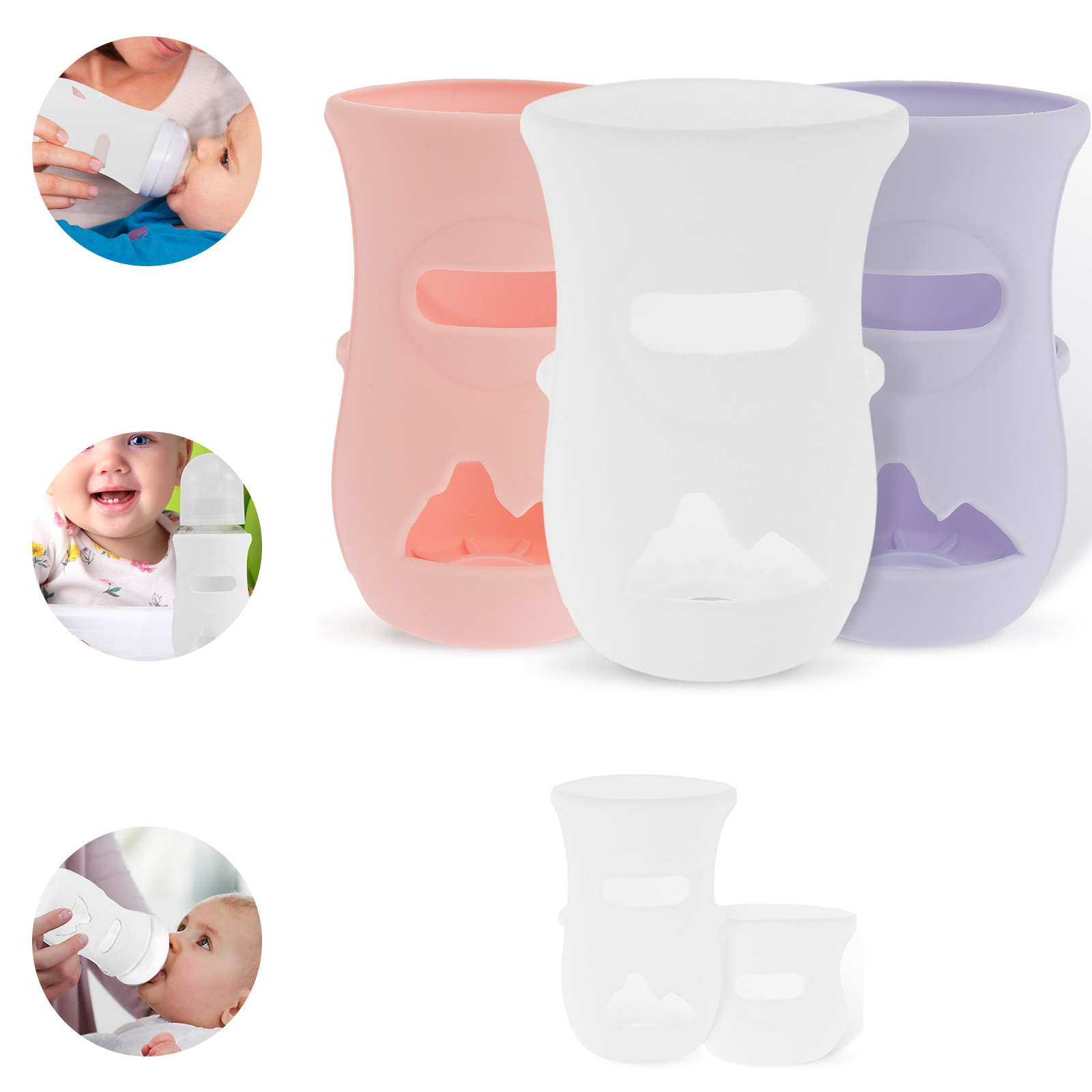 Food Storage For Baby - Silicone Sleeves Silicone Baby Bottle Cover