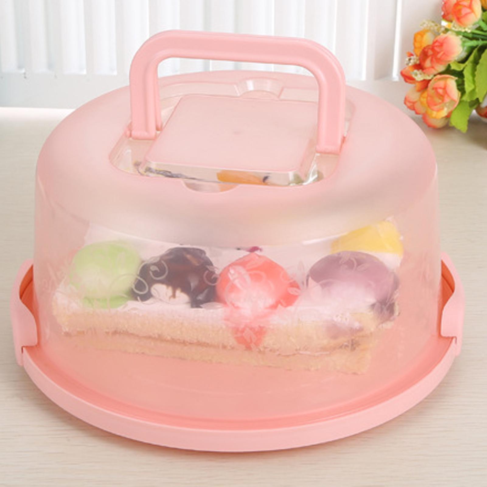 Food Storage Box - Handheld Cake Carrier Reusable Airtight Box