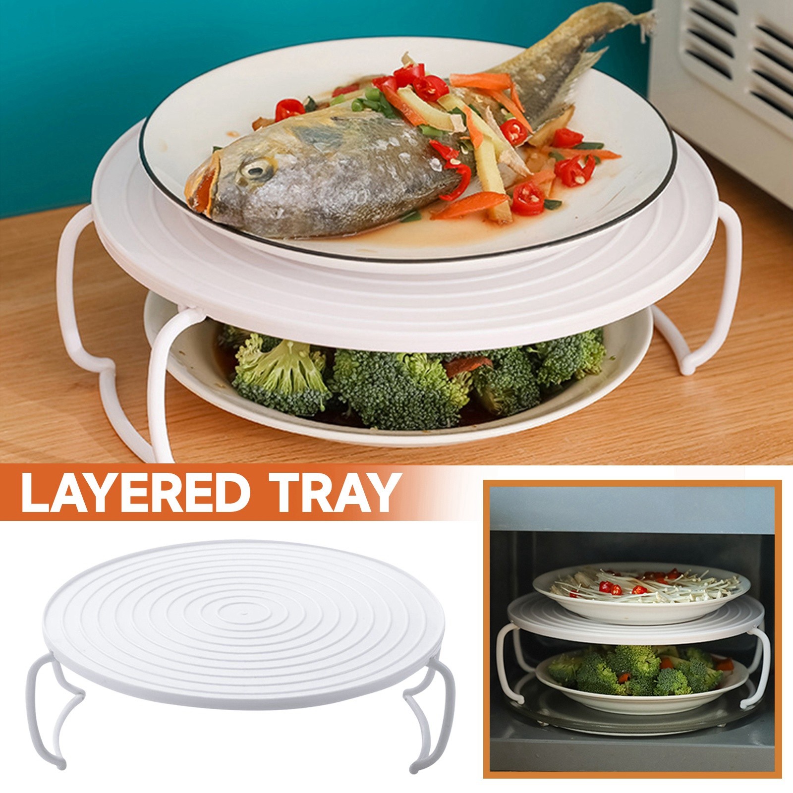 Food Storage Rack For Kitchen - Multifunction Insulated Heating Tray Rack Plastic