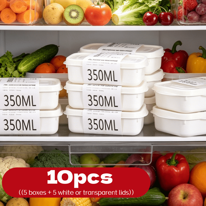 Food Storage Stackable Containers - 10Pcs Reusable Stackable Food Storage Box