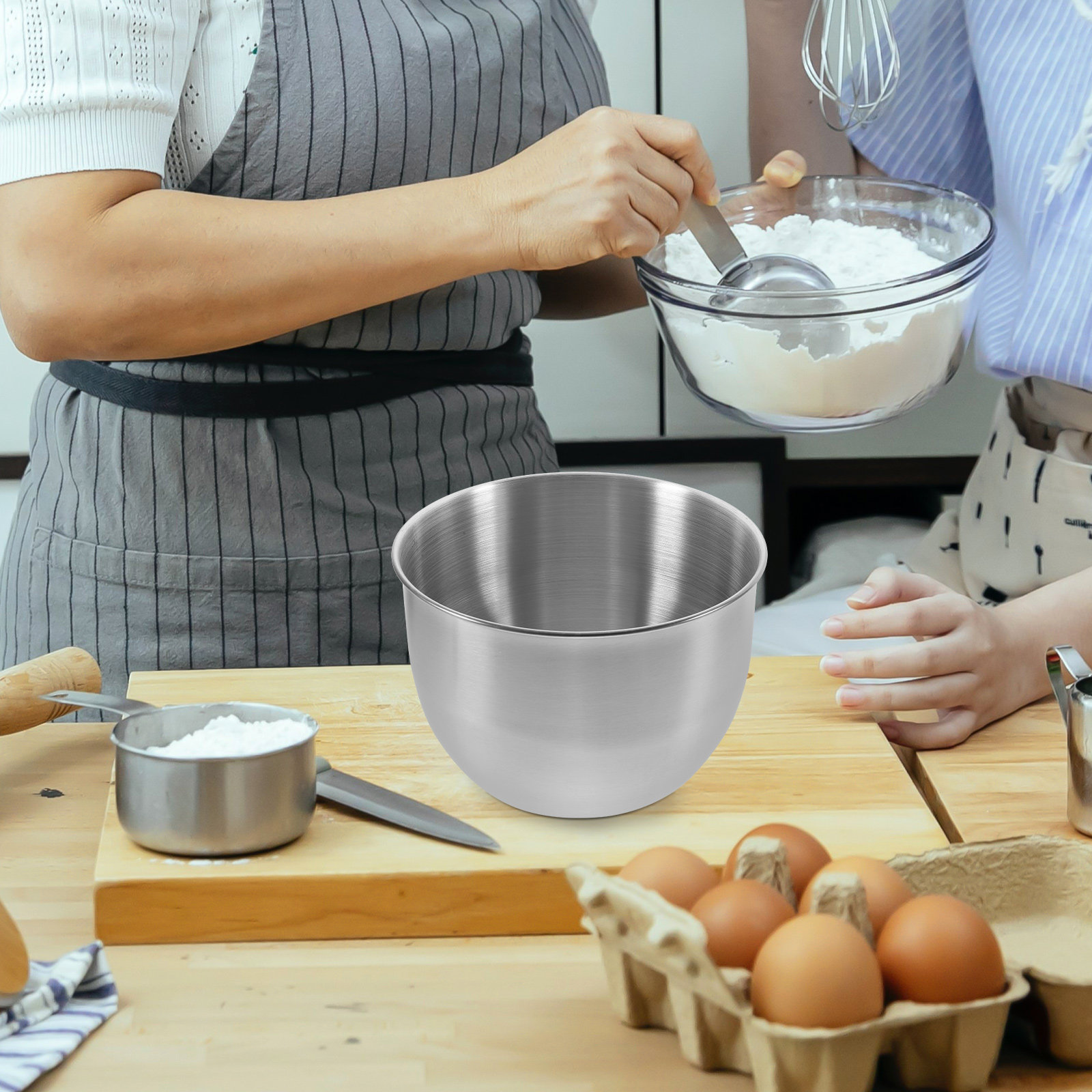 Food Storage Stainless Steel - Deep Stainless Steel Mixing Bowl Thick
