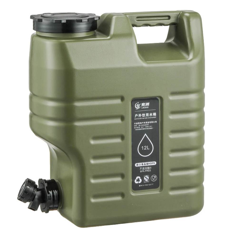 Food Storage Emergency - 3.2 Gallon/12L Camping Water Container Portable