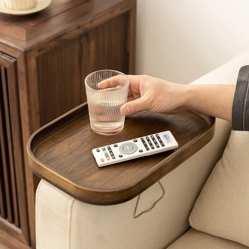 Food Storage In Room - Sofa Side Clip-on Tray Table, Clip-on