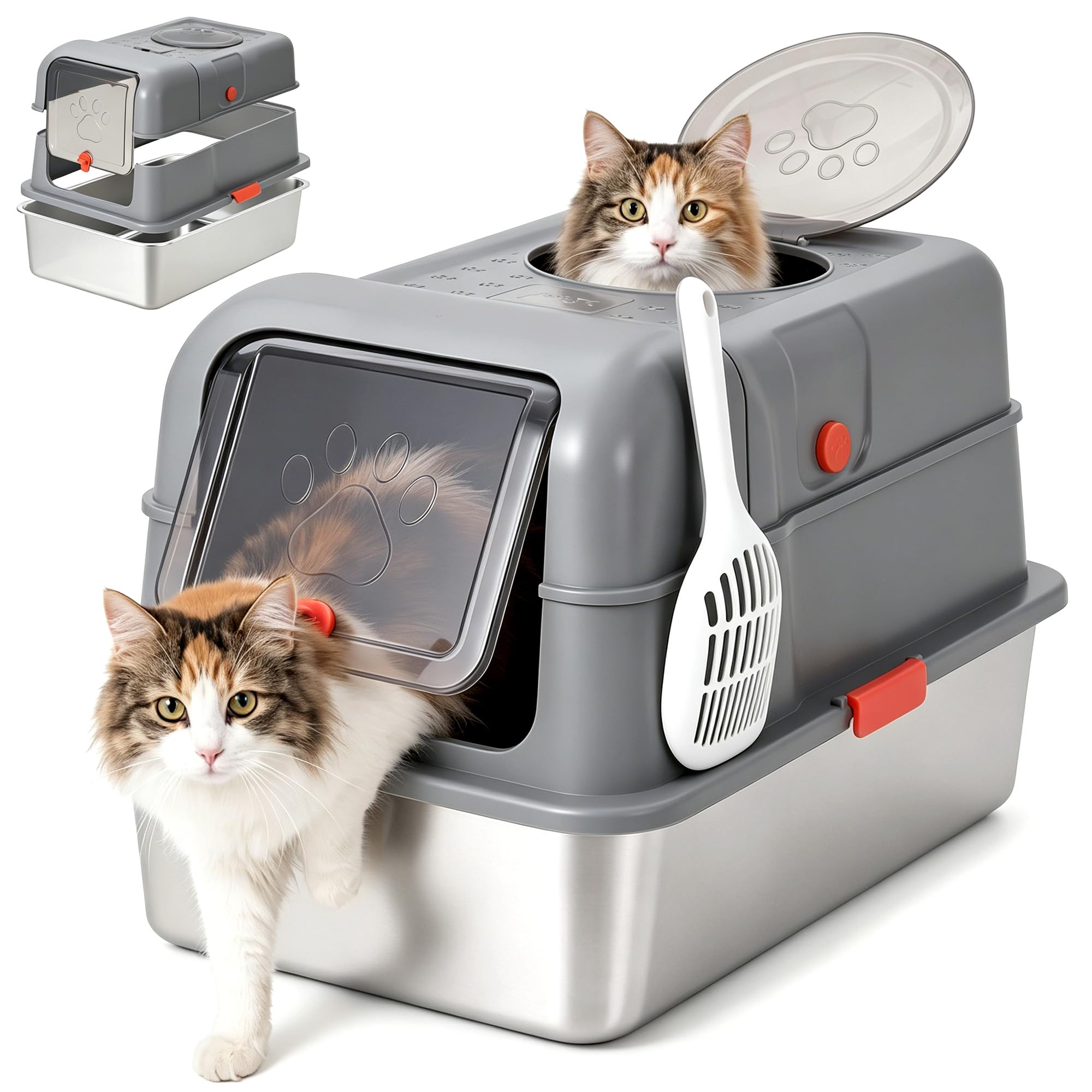Enclosed Stainless Steel Litte - огляд і ціна Food Storage Xl