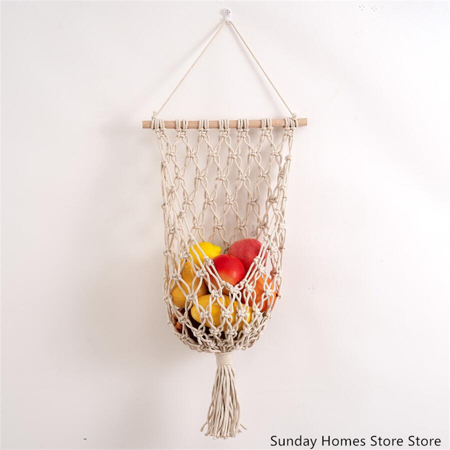Macrame  Fruit  Storage Basket - огляд і ціна Food Storage In Plants
