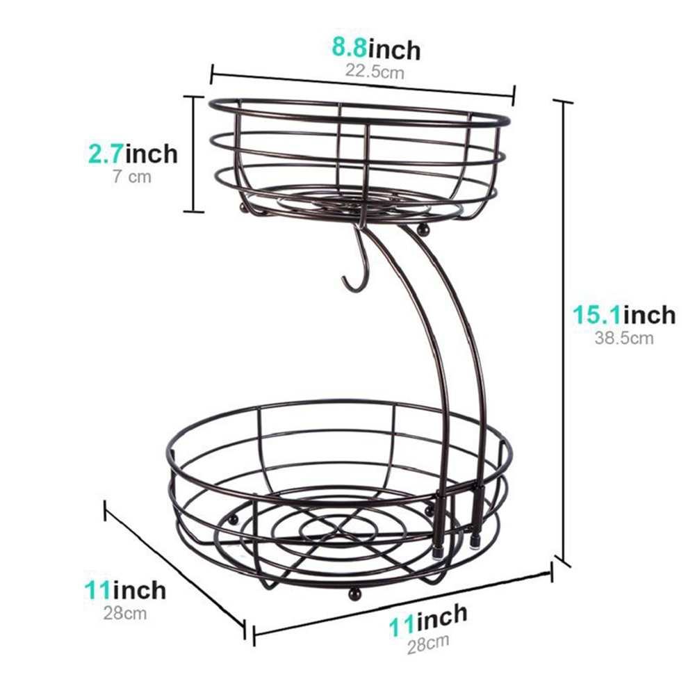 LMETJMA 2-Tier Countertop Frui - огляд і ціна Food Storage Rack For Kitchen