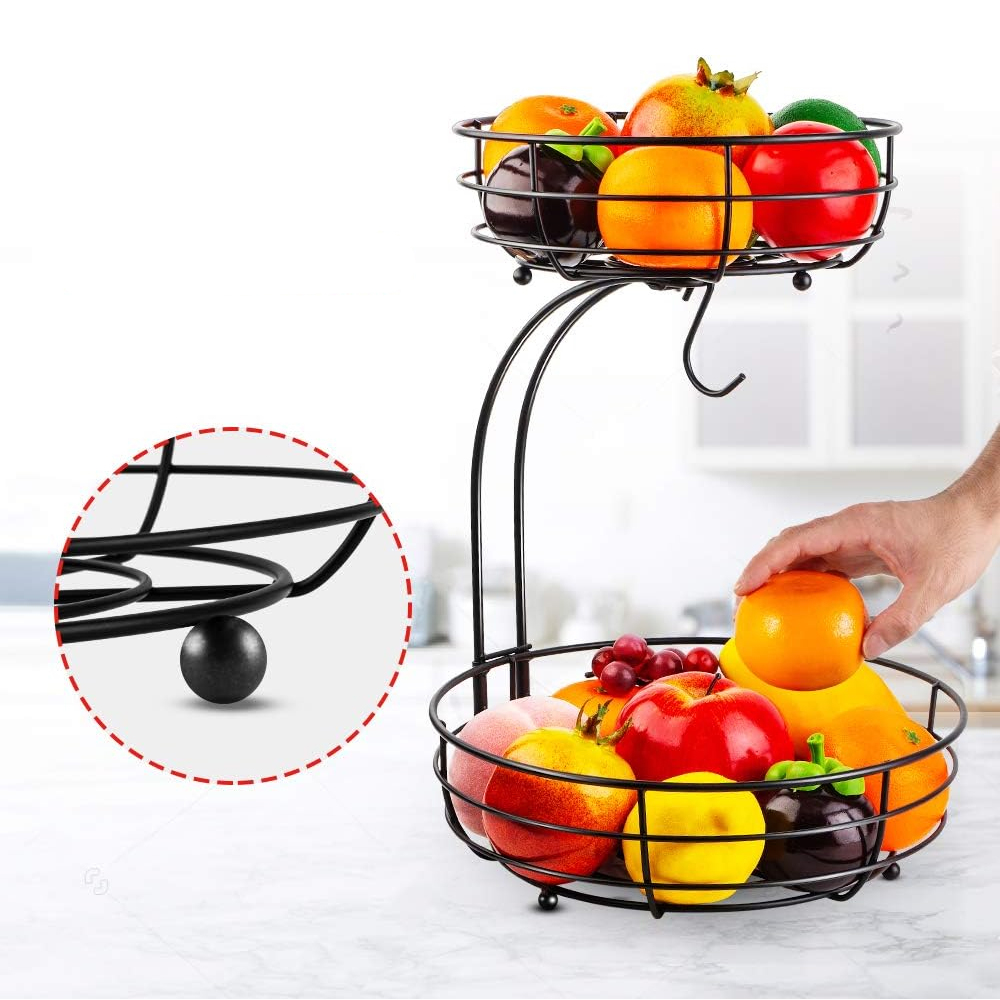 LMETJMA 2-Tier Countertop Frui - огляд і ціна Food Storage Rack For Kitchen