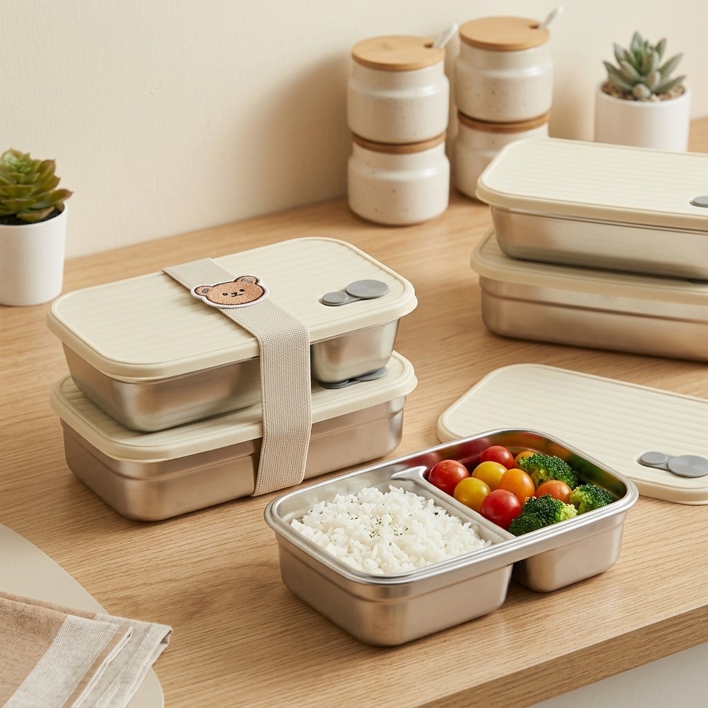 Stainless Steel Bento Box Meta - огляд і ціна Food Storage Stackable Containers