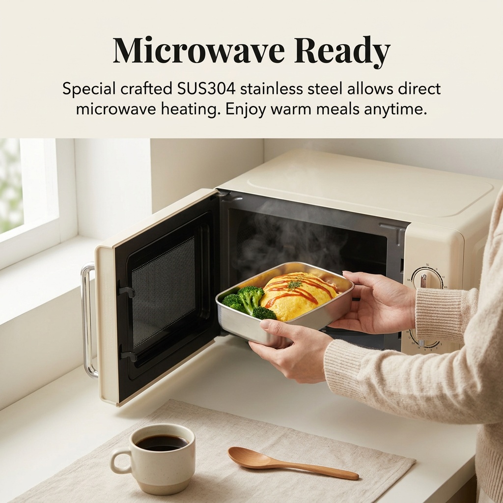Stainless Steel Bento Box Meta - огляд і ціна Food Storage Stackable Containers