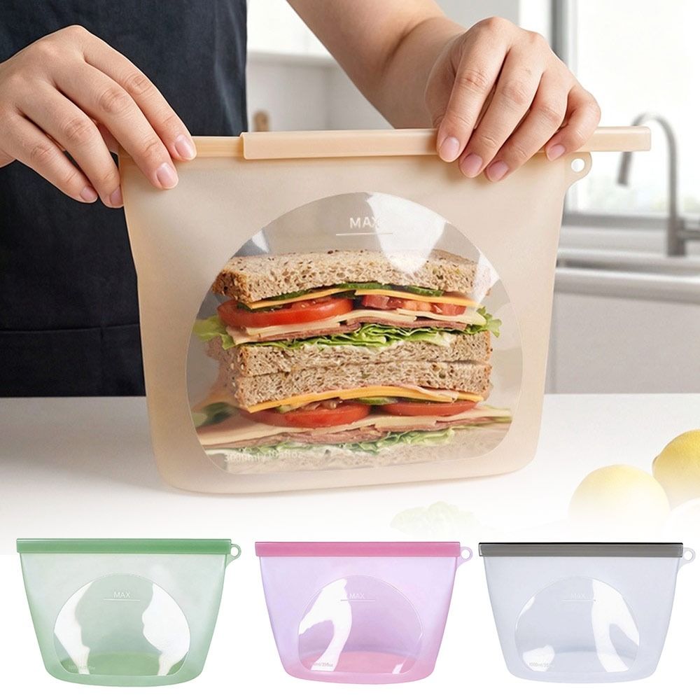 Silicone Food Preservation Bag - огляд і ціна Food Storage Ziploc Bags