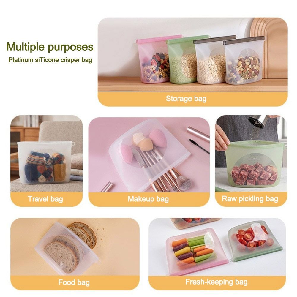 Silicone Food Preservation Bag - огляд і ціна Food Storage Ziploc Bags