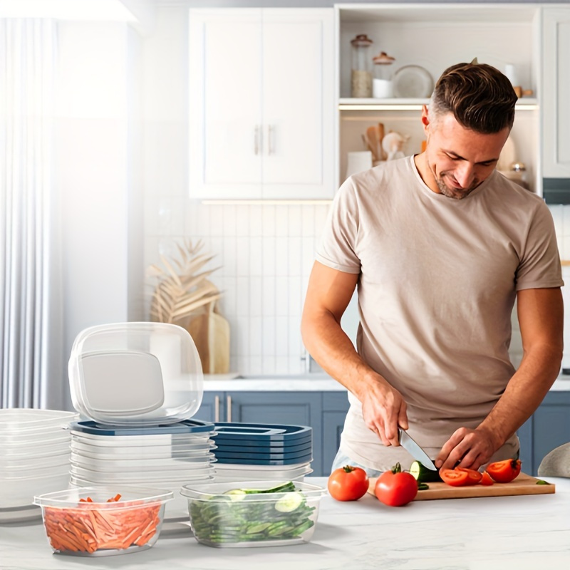 A Set of 6 Transparent Stackab - огляд і ціна Food Storage Stackable Containers