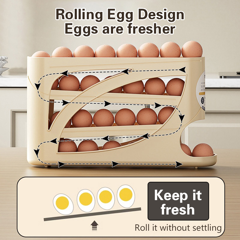 4 Layers Automatic Rolling Egg - огляд і ціна Food Storage Rack For Kitchen