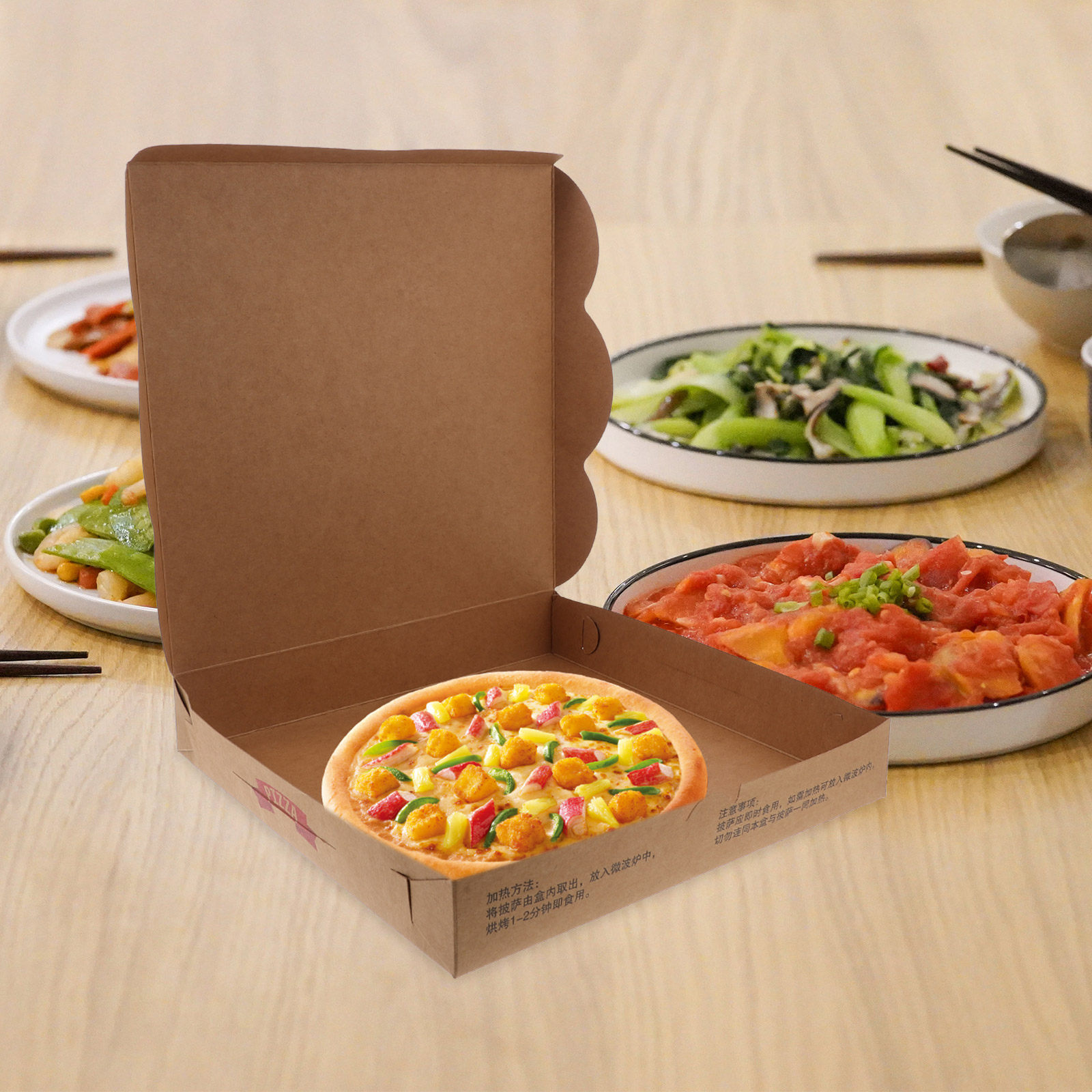20Pcs Corrugated Paper Pizza B - огляд і ціна Food Storage Box
