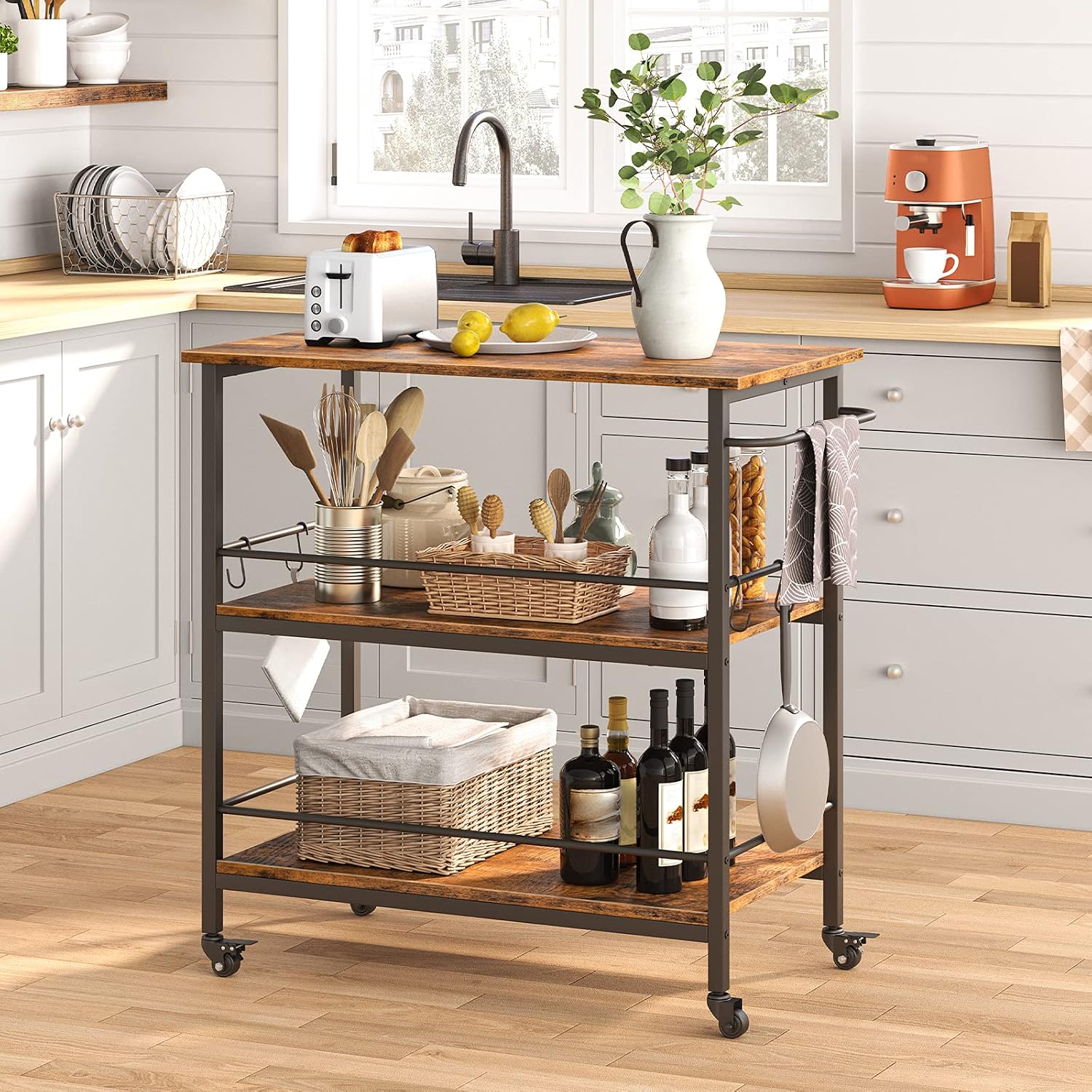 3 Tier Industrial Kitchen Isla - огляд і ціна Food Storage In Room