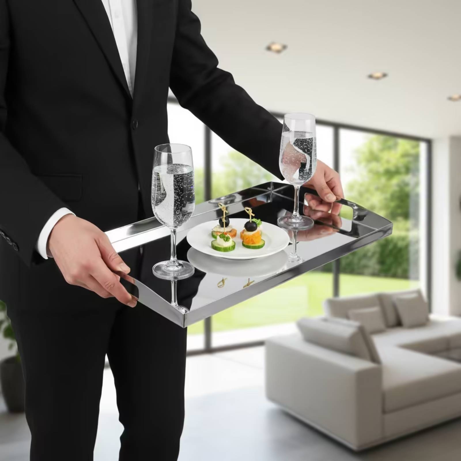 Stainless Steel Tray Silver Tr - огляд і ціна Food Storage Stainless Steel