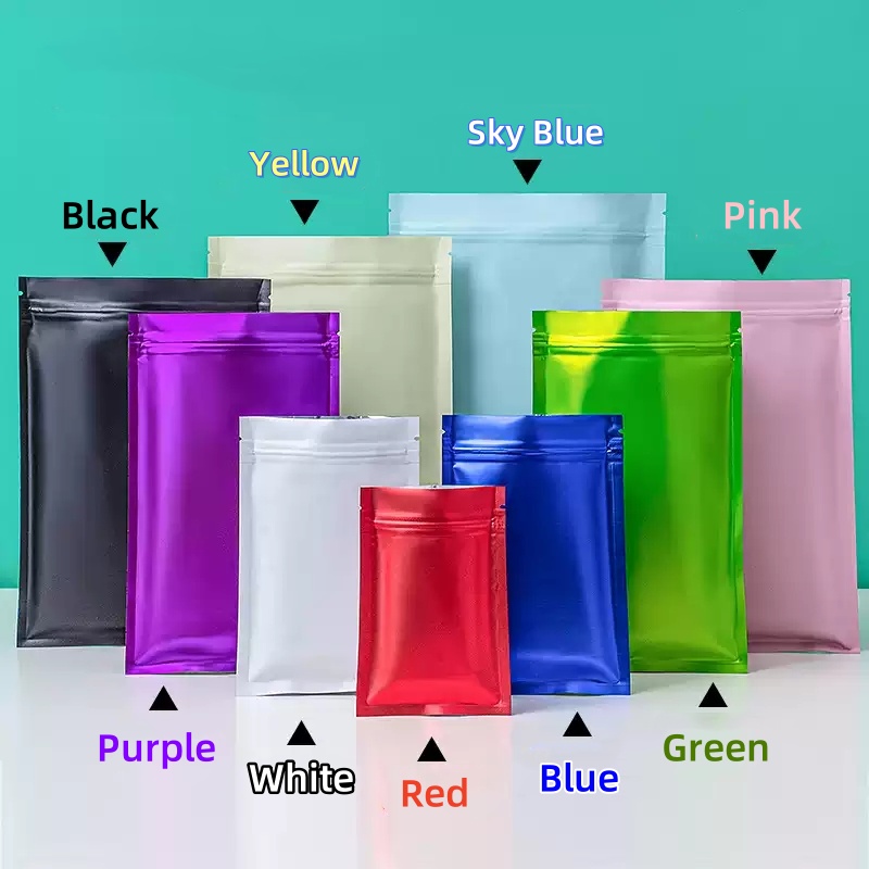 100 pcs Colorful Top Feed Foil - огляд і ціна Food Storage Ziploc Bags