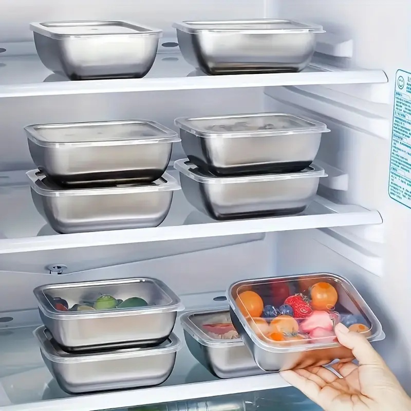 5-Piece Stainless Steel Food S - огляд і ціна Food Storage Stackable Containers
