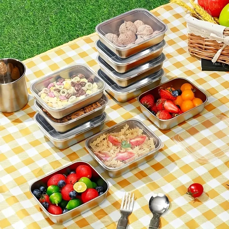 5-Piece Stainless Steel Food S - огляд і ціна Food Storage Stackable Containers
