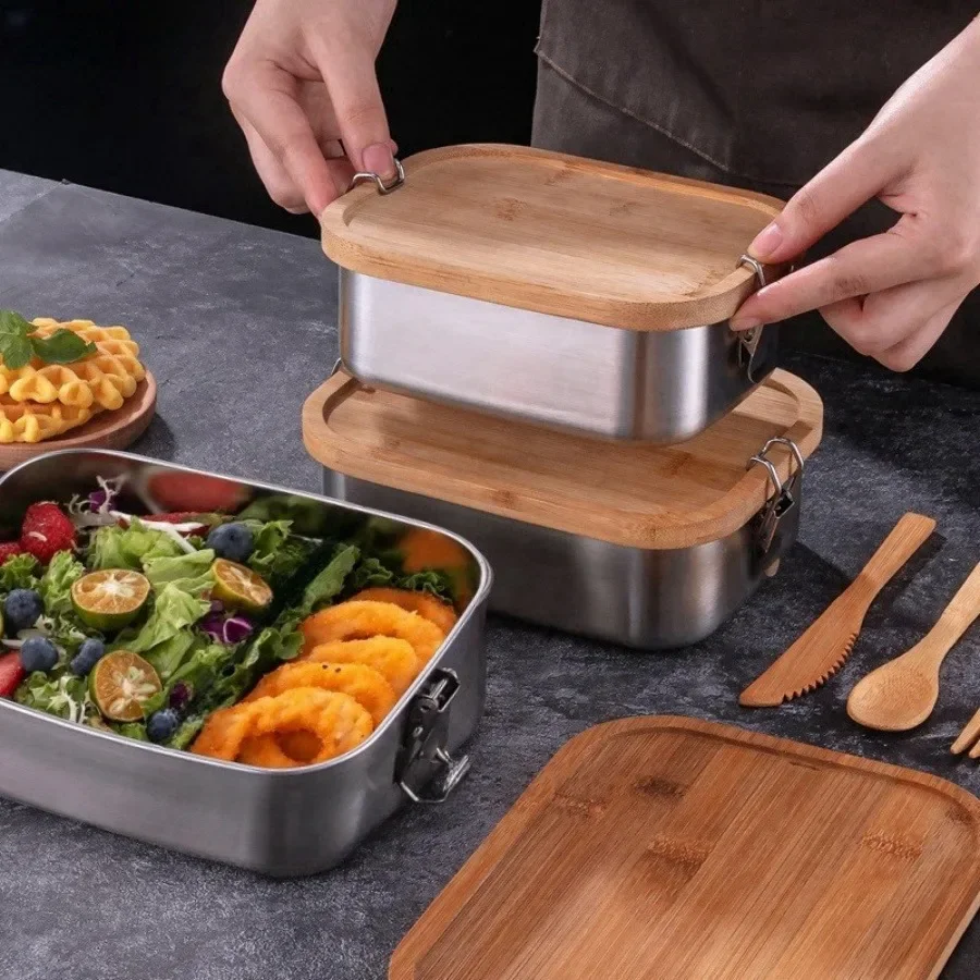 New 304 stainless steel bamboo - огляд і ціна Food Storage Bins