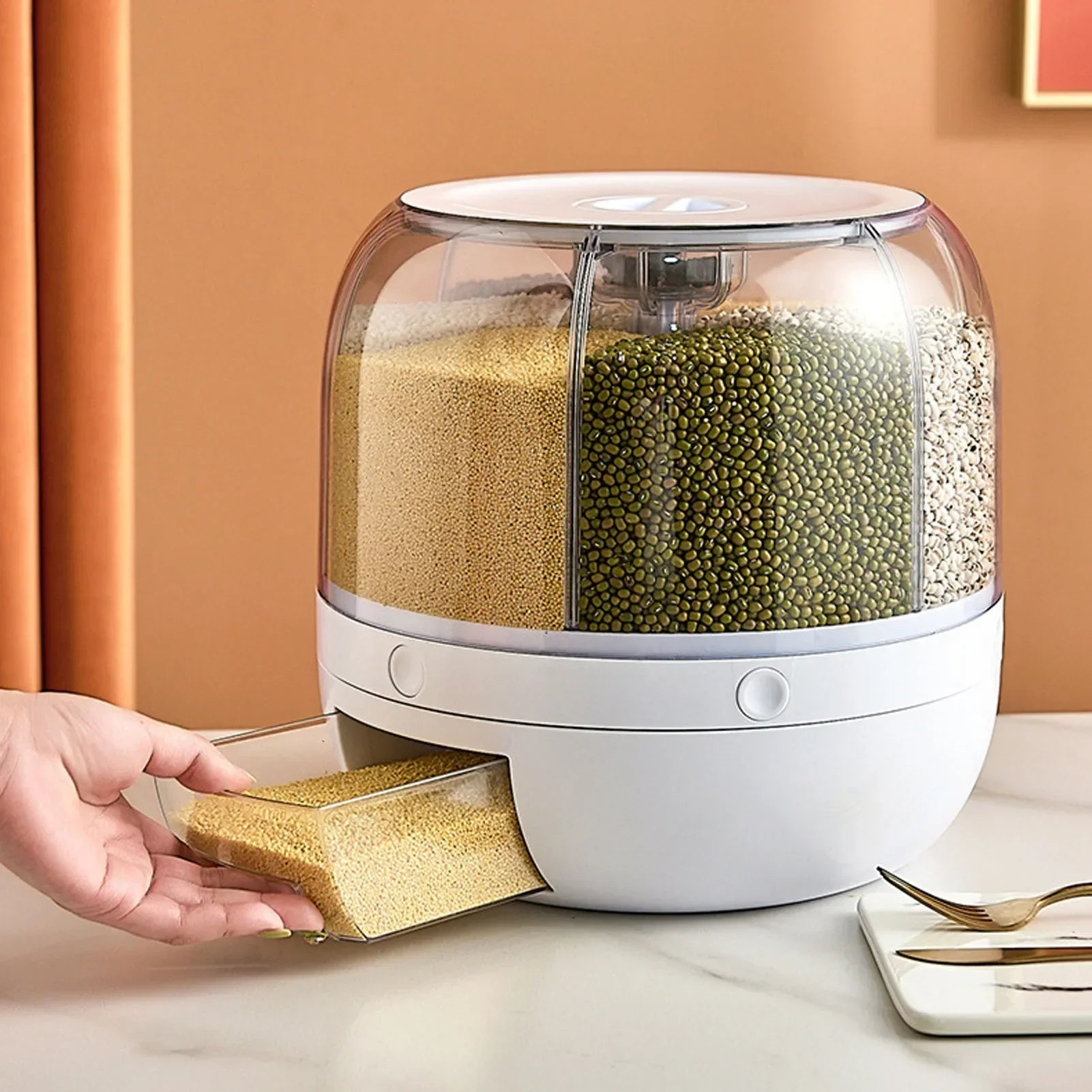 6-Compartment 360° Rotating Ai - огляд і ціна Food Storage In Pantry