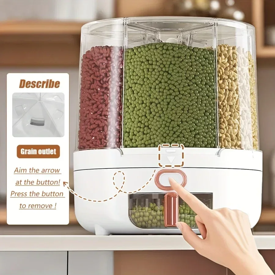6-Compartment 360° Rotating Ai - огляд і ціна Food Storage In Pantry