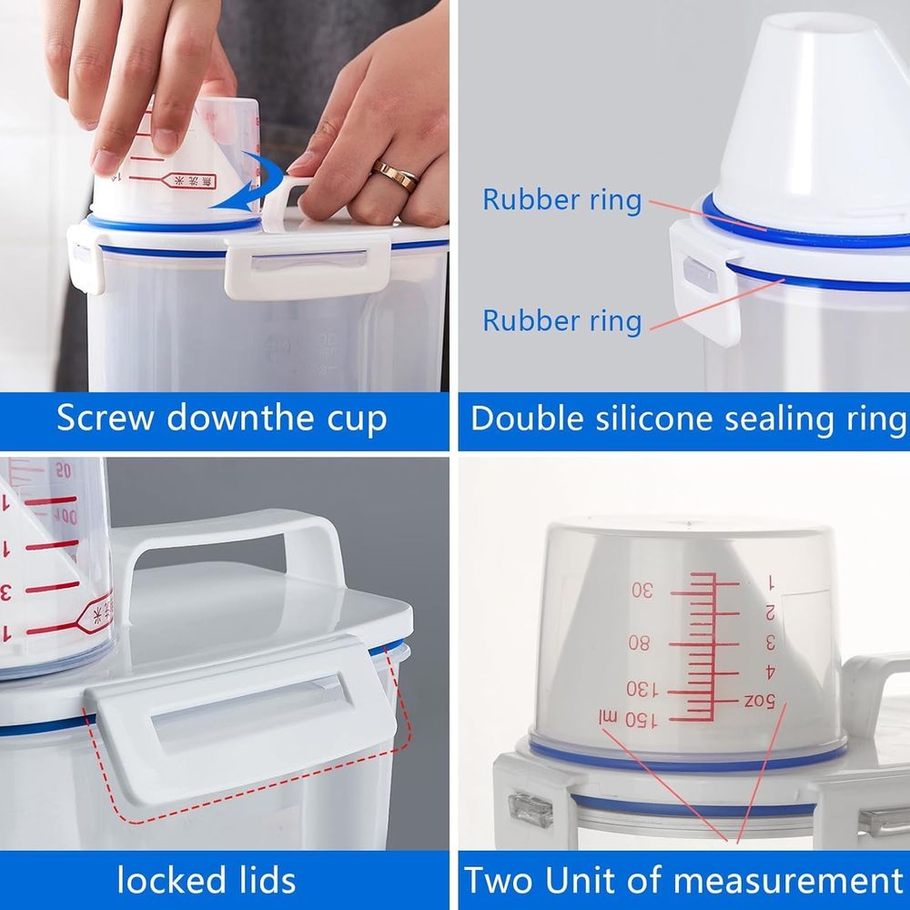 5.5 Lbs Rice Airtight Dry Food - огляд і ціна Food Storage Bins