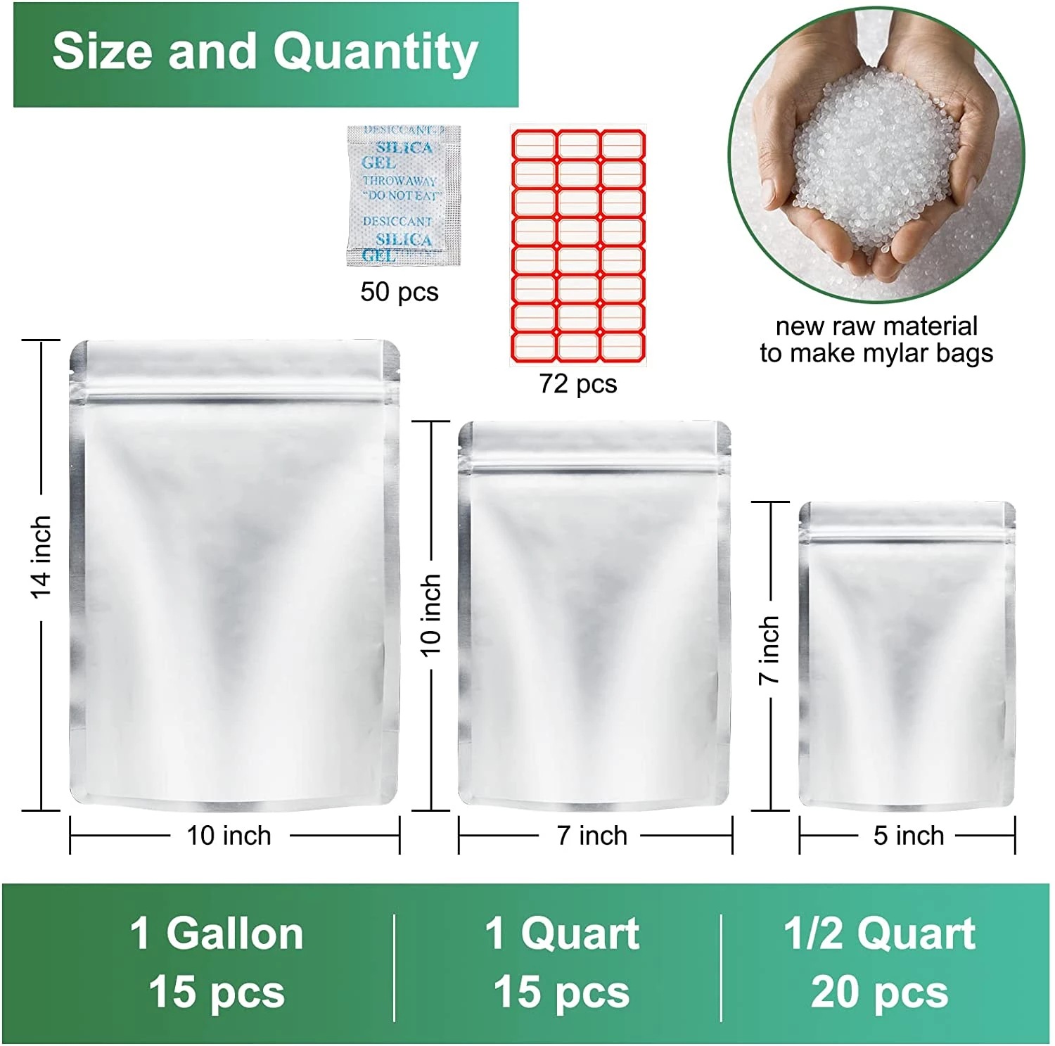 50Pack Aluminum Foil Package B - огляд і ціна Food Storage Oxygen Absorbers