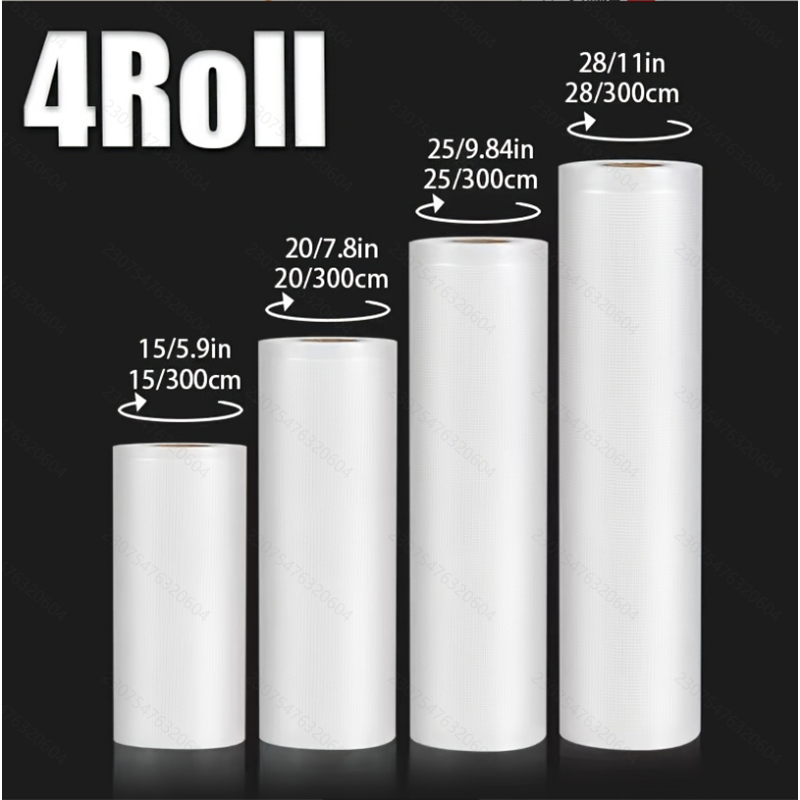 4pcs Vacuum Sealer Bags: 4 Rol - огляд і ціна Food Storage Xl