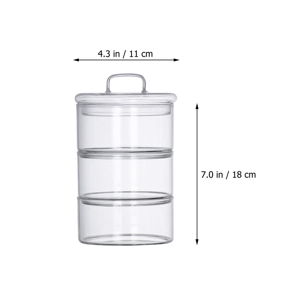 1Set Clear Glass Storage Bowl  - огляд і ціна Food Storage Stackable Containers
