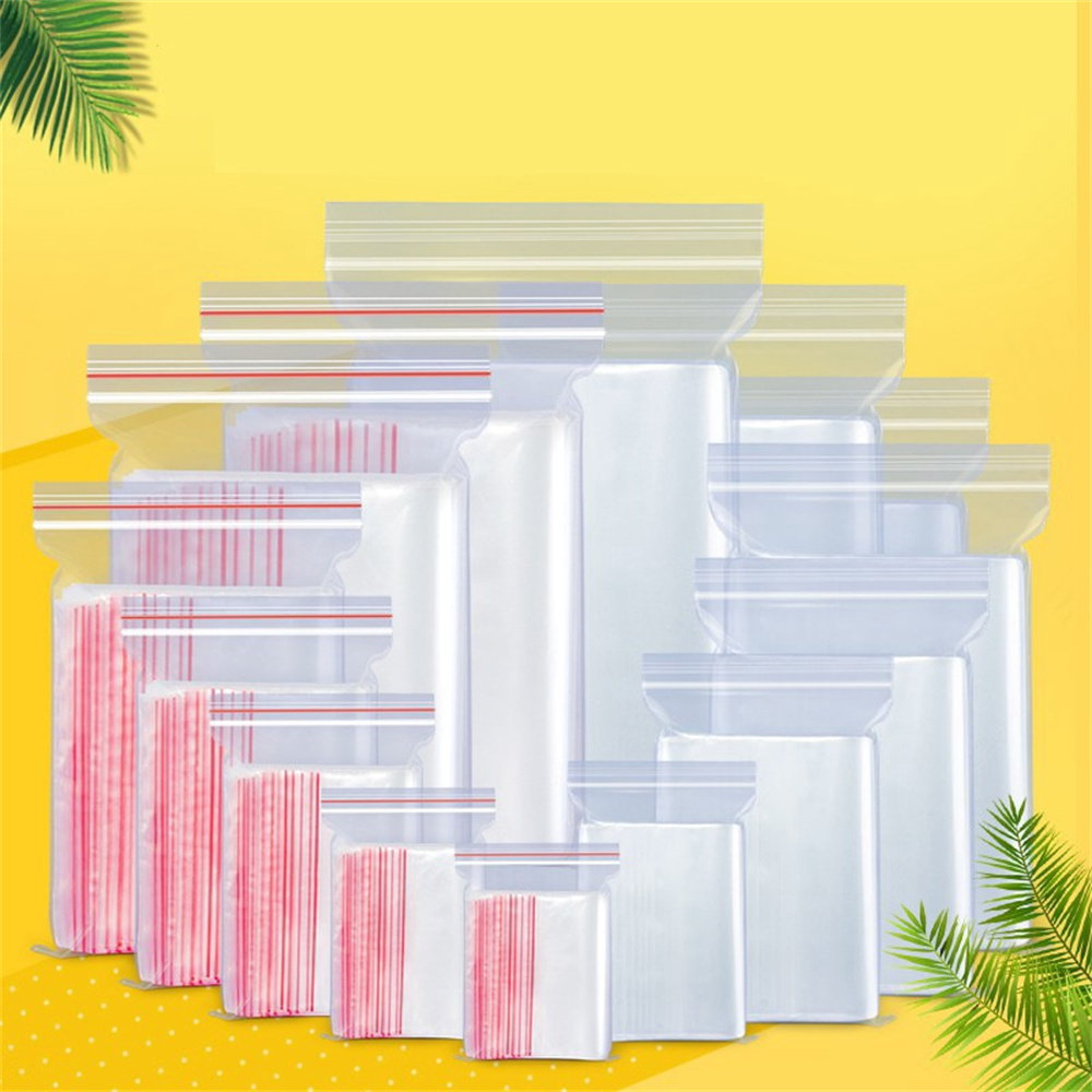 100 Pcs/Pack 5-12 Wire Self Se - огляд і ціна Food Storage Ziploc Bags