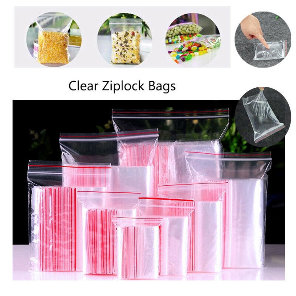 100 Pcs/Pack 5-12 Wire Self Se - огляд і ціна Food Storage Ziploc Bags