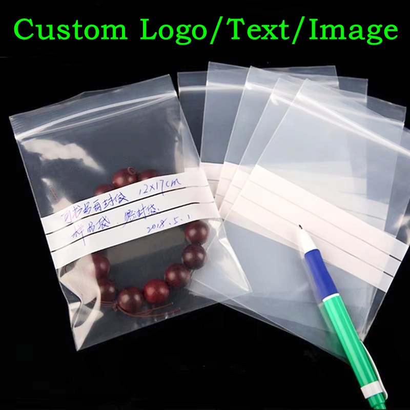 200PCS PE Clear Plastic Writin - огляд і ціна Food Storage Ziploc Bags