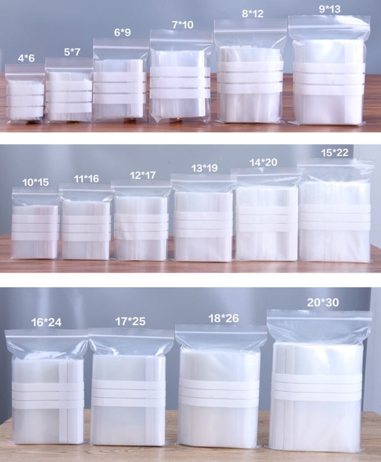 200PCS PE Clear Plastic Writin - огляд і ціна Food Storage Ziploc Bags