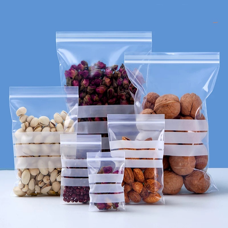 200PCS PE Clear Plastic Writin - огляд і ціна Food Storage Ziploc Bags