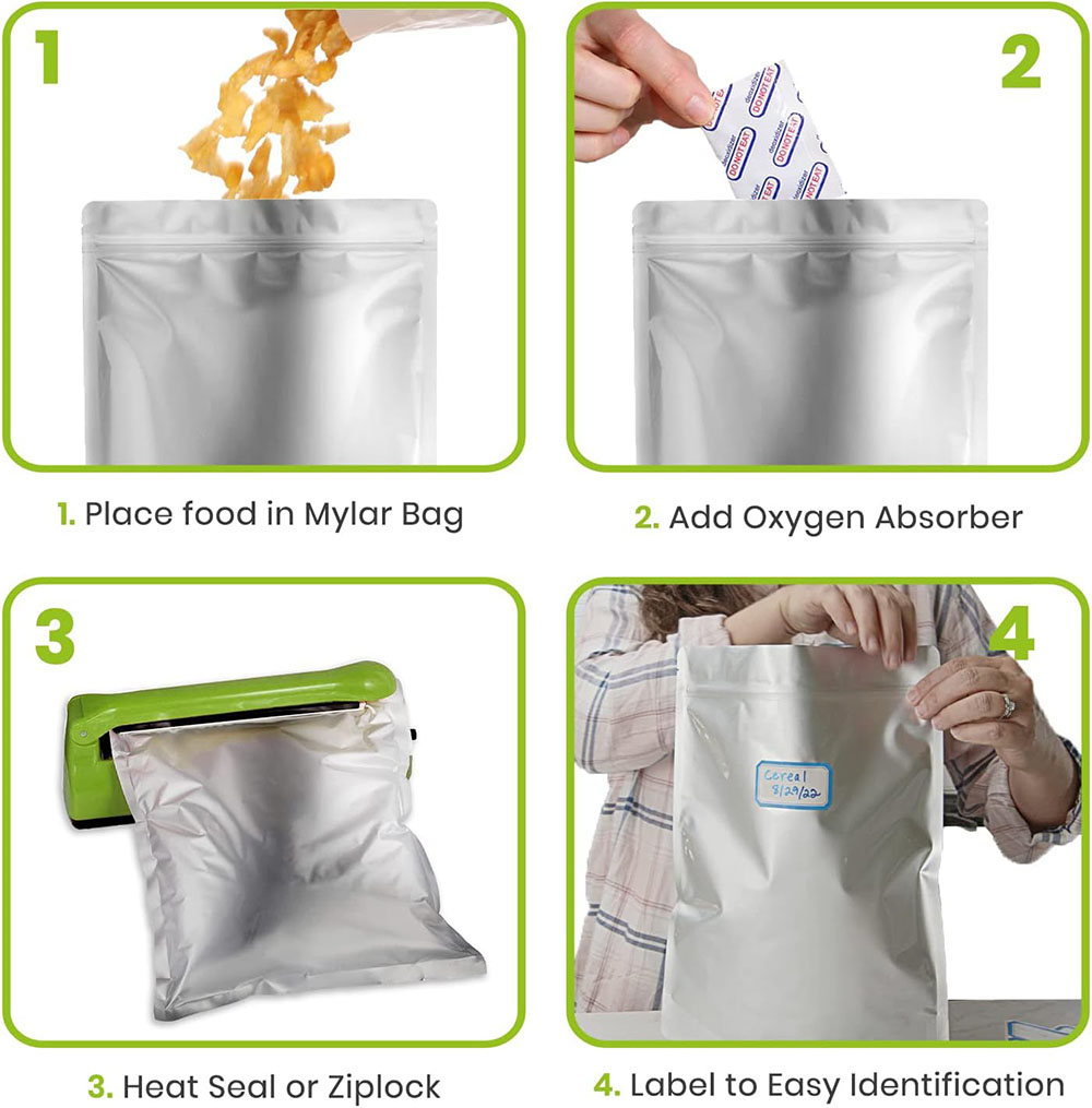 10Pack 5 Gallon Aluminum Foil  - огляд і ціна Food Storage Oxygen Absorbers