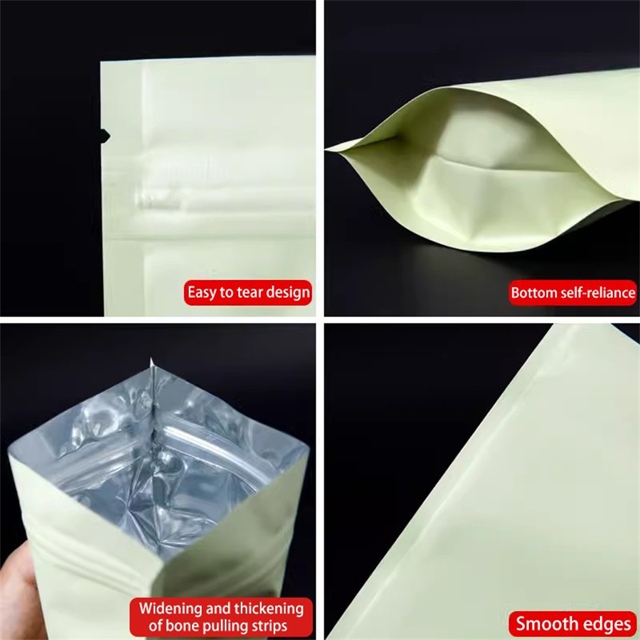 50/100PCS Matte Pale Yellow Zi - огляд і ціна Food Storage And