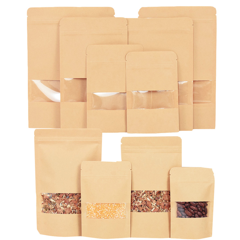 20/50pcs Kraft Paper Zip Lock  - огляд і ціна Food Storage Ziploc Bags