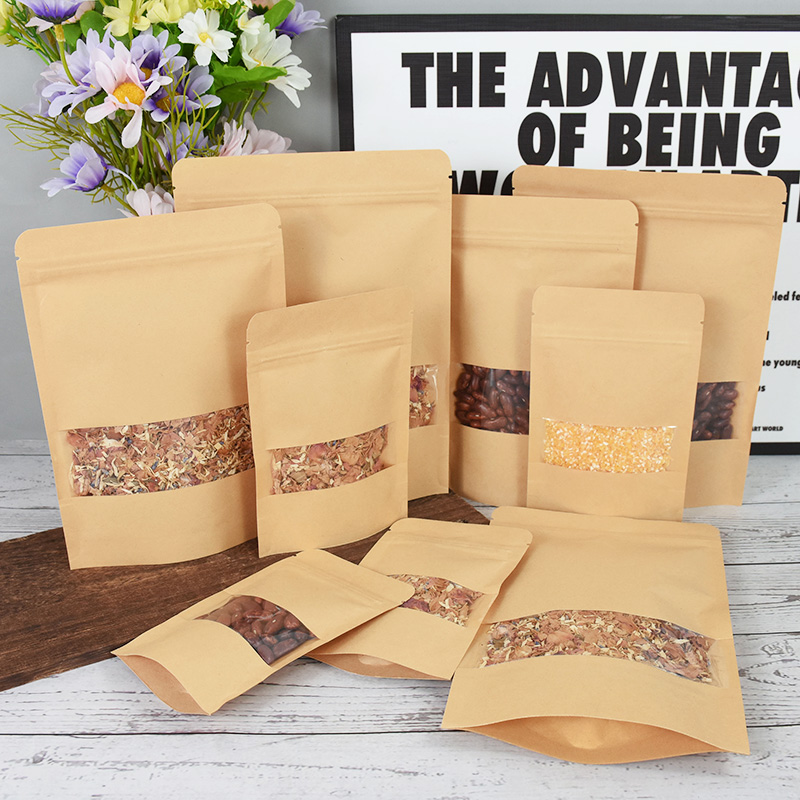 20/50pcs Kraft Paper Zip Lock  - огляд і ціна Food Storage Ziploc Bags