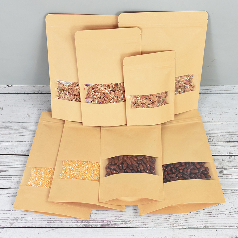 20/50pcs Kraft Paper Zip Lock  - огляд і ціна Food Storage Ziploc Bags