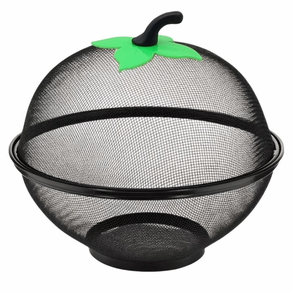 with Mesh Cover Metal Fruit Ba - огляд і ціна Food Storage Rack For Kitchen